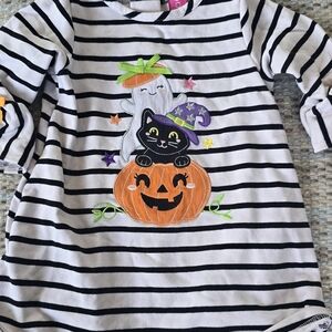 Good Lad Black and White Striped Halloween Shirt